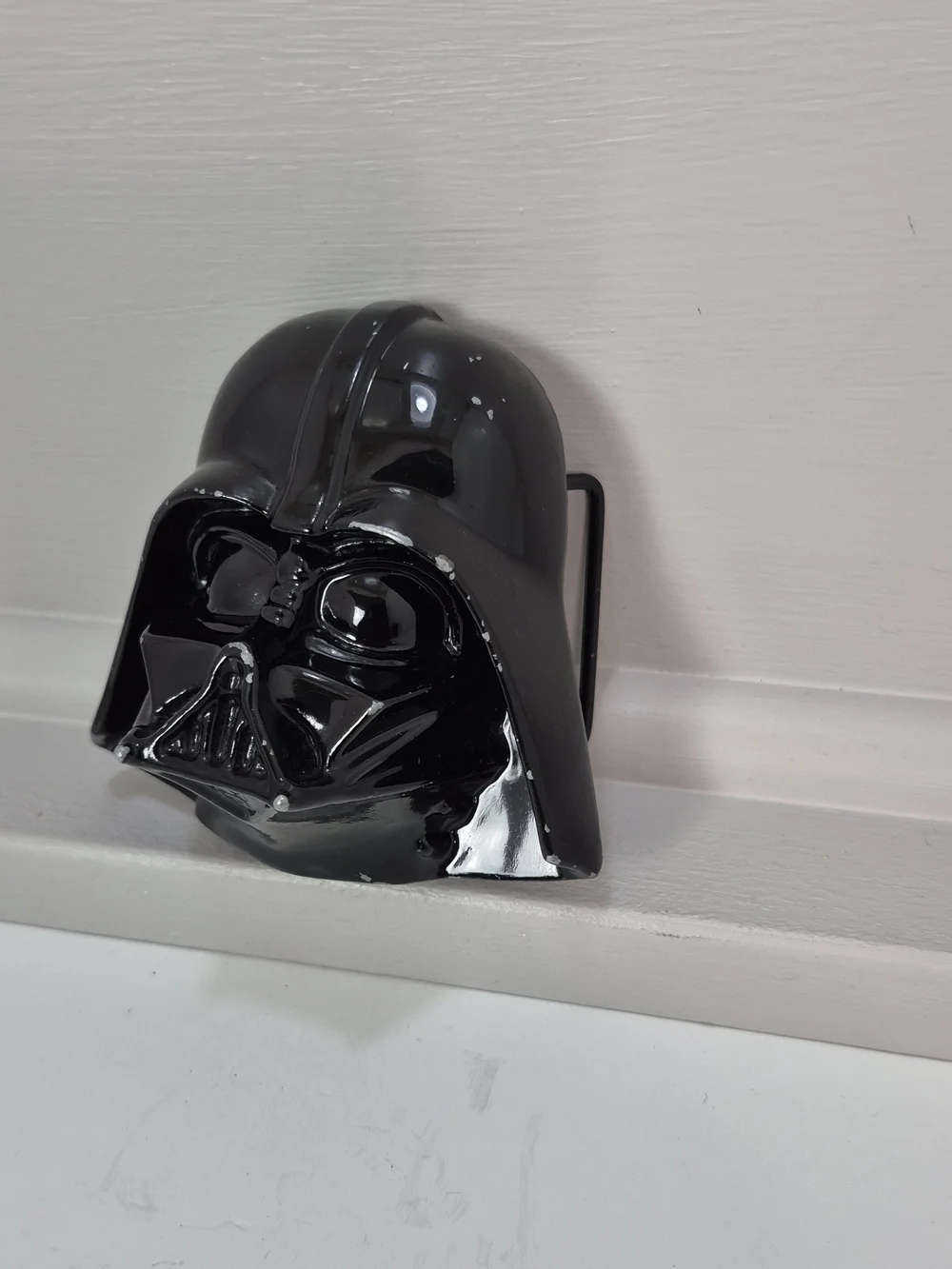 Glossy Black Helmet Belt Buckle